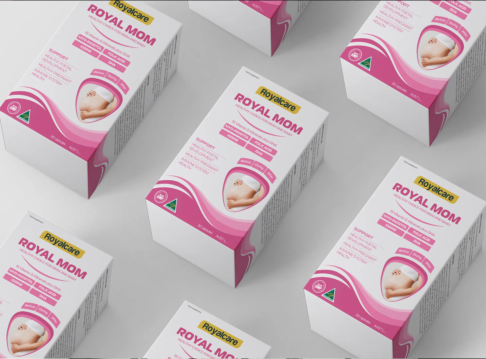 Thiết kế bao bì hộp thuốc Royal Care